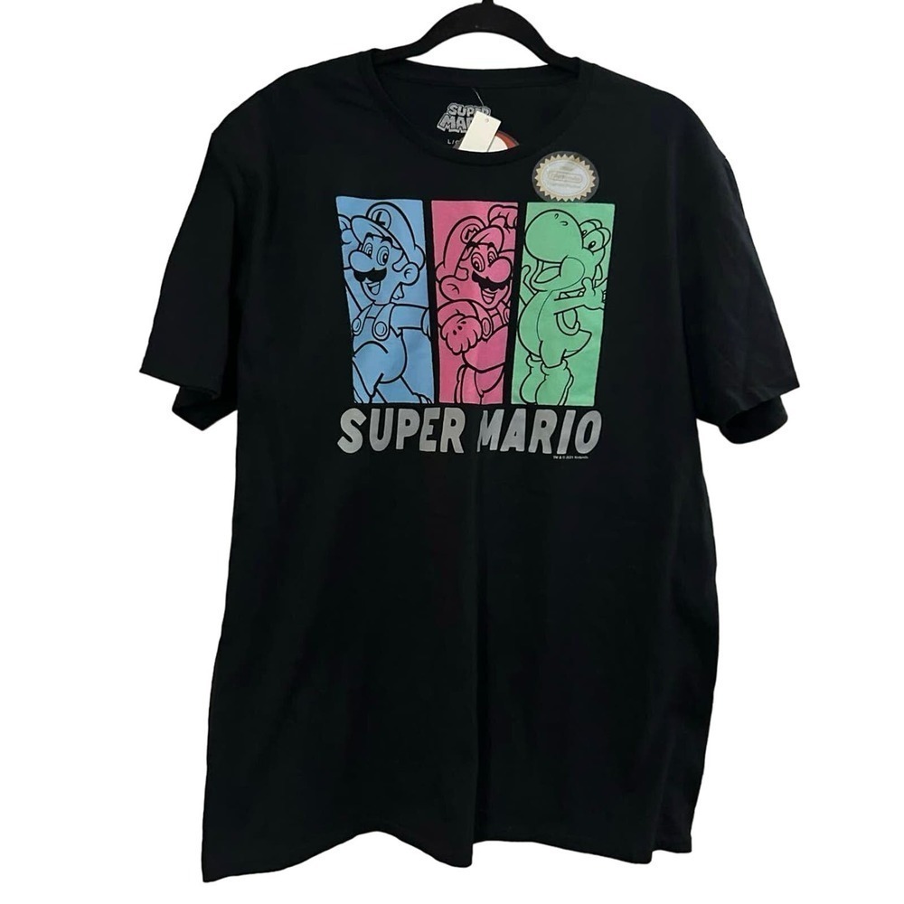 NWT Nintendo Super Mario Brothers Luigi Yoshi Tee T-Shirt - Sz Large